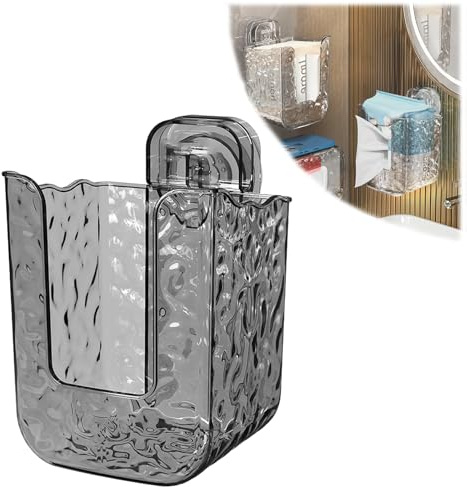 Snrtevu Kitchen Wipes Storage Box, Wet Wipes Dispenser Box, Wall Mounted Tissue Box Holder, Refillable Wipes Case Wipes Wall Holder, Toilet Wipes Dispenser Box for Kitchen Bedroom Bathroom (STYLE4)