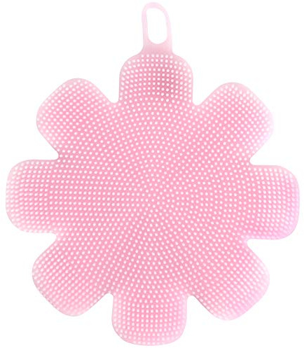 Sunicon Silicone Sponge Dish Brush, Multifunction Silicone Dish Washing Sponge Scrubber Heat Resistant Flexible Silicone Mat Pot Mat for Countertop, Easy to Wash and Dry