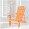 Chaise longue Adirondack classique en bois pour cour, jardin, piscine, plage, terrasse, balcon et terrasse, couleur pêche