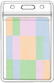 Vertikaler Ausweishalter von CAaRD, wasserdicht, transparent, Kartenhülle, transparente Kunststoff-Ausweishalter, wiederverschließbare Namensschild-Halter, Kreditkartenhalter für Mitarbeiter,