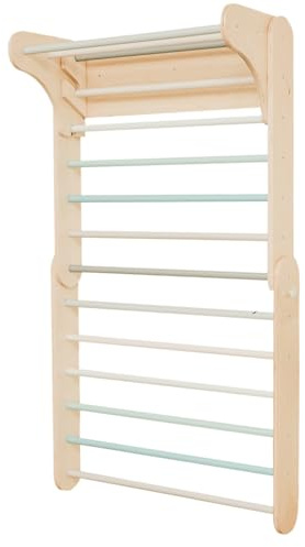 leg&go Kletterdreieck - Schwedische Leiter 2 in 1 Kletteraktivitätsset für Kleinkinder (Pastell)
