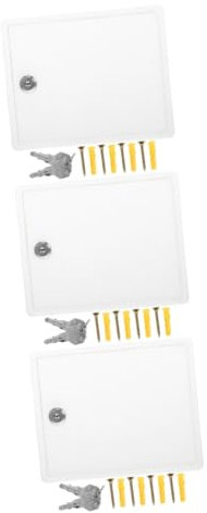 SHINEOFI 3 Sets Rainproof Milk Storing Box Lockable for Doorstep Mount Insulated Mail Boxes Wall Mail Holder White Plastic