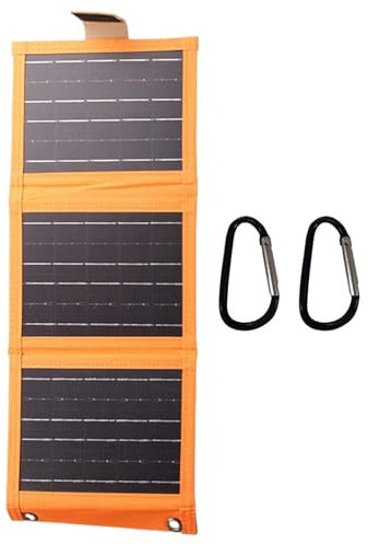 Panneau Solaire Pliable | Panneau Photovoltaïque Pliable à Angle Réglable,Chargeur de Batterie Fin Compact Gain de Place pour Extérieur et Sécurité Domestique Énergie Portable