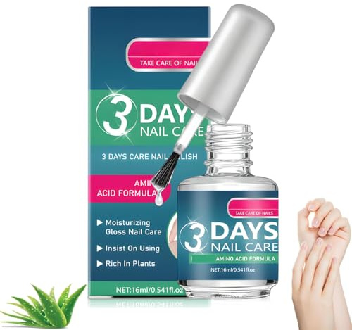 3 Days Nail Care - Keratin Amino Acid Formula, Keratin 3 Days Nail Care Oil, Keratin Nail Treatment Nails Strengthener, Nail Hardener Extra Strong and Growth for Weak and Damaged Nails, Quick Dry