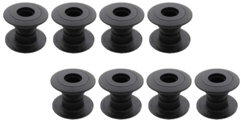 8 Stück Tischfußball Buchsen mit Gewinde 4,85x4,85x3,4cm Schwarz | PP Kunststoff, Passend für Standardstangen, Schützt die Innenwand, Geeignet für Selbstgemachten Aufbau und Reparatur