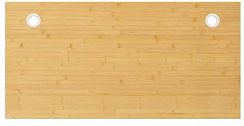 Runheo Schreibtischplatte Bambus 80x40x4 cm mit praktischen Kabellöchern, langlebige Tischplatte, geeignet für Homeoffice, Gaming, Büro Arbeitsplatz, ergonomische Aufbewahrung