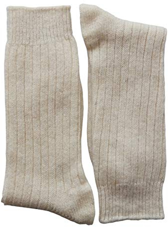YUN 3 Pairs Men's Natural Pure 100% Wool Warm Boot Winter Socks Traditional Cream