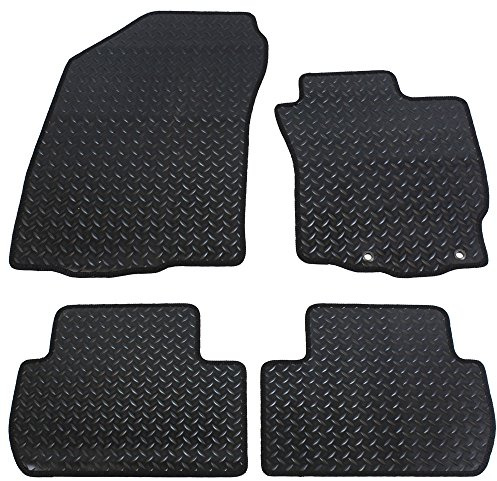 JVL 2113R Tailored Rubber Car Mat, Black, Set of 4