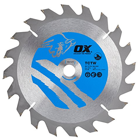 OX Tools Wood Cutting Circular Saw Blade 184/16mm, 20 Teeth ATB