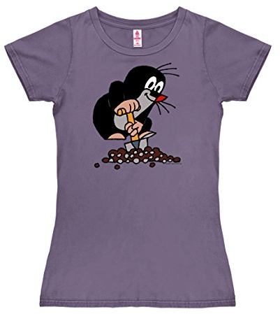 Logoshirt® Der kleine Maulwurf T-Shirt Damen | Der kleine Maulwurf beim Graben, weiche Baumwolle, lustiges Cartoon-Motiv für Maulwurf-Fans, lizenziertes Originaldesign