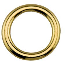 LENNIE 10x Rundring, O-Ring, Messing, Gold, Größe: 13 mm (1/2)