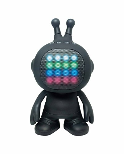 Lexibook iParty - Enceinte San fil Stéréo, 3W, son puissant, lumières LEDs, prise jack, Aux-in JACK, USB, carte SD, batterie rechargeable, noir, BTLS300