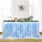 HBBMAGIC gonna da tavolo in tulle blu baby con luce, 427 cm, con volant, tutu lavabile per matrimonio, festa, compleanno, baby shower, torta, dessert, battesimo.