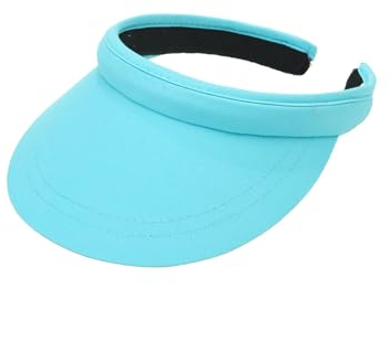 mh michael heinen Damen Visor, Sonnenhut, Schirmmütze, Sonnenschild, Sonnenvisier, Kopfbedeckung gepolstert, Flex-Verschluss, leicht, luftig hellblau OS