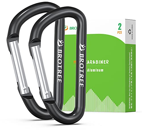 Brotree Karabiner Klein Karabinerhaken mit Schlüsselanhänger für Camping, Schlüssel, Rucksack - 6cm D Ring