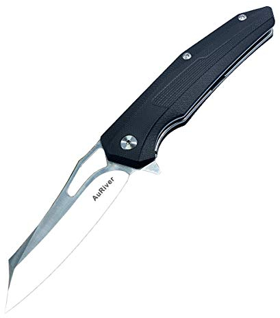 Couteau Pliant, Couteau de Poche Tranchant avec Lame Acier D2 satiné et Manche texturé G10, Extérieur Survie et EDC Couteau pour Hommes Aventure randonnée Vie Cadeaux