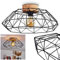 Deckenleuchte Turiza, vintage Deckenlampe aus Metall/Holz in schwarz/natur, 1 x E27-Fassung, Höhe 22,5 cm, mit Lichteffekt durch den Corpus, ohne Leuchtmittel
