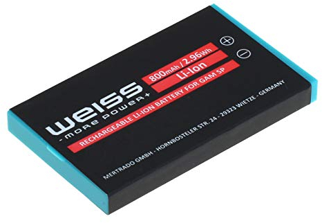 WEISS Batteria AGS-001, AGS-003, Sam-SPRBP Compatibile con Nintendo Game Boy Advance SP Ricambio da 800mAh Sostituzione Batteria per Console Giochi
