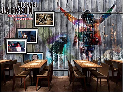 Custom 3D Mural Wallpaper Retro Nostalgic Michael Jackson Bar Background Wall-300Cmx210Cm