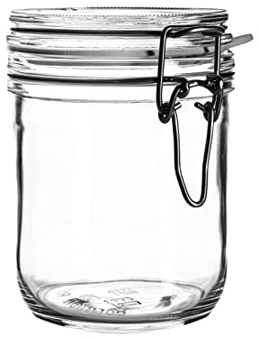 BORMIOLI 93759 Vaso FIDO ERMETICO 500 TERRINA, 0.5 Litri, Vetro, Transparent