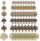 SUNNYCLUE 1 SCATOLA 60 Pezzi 6 Stili Albero Della Vita Ciondoli Bulk Stile Tibetano Piatto Rotondo Lega Piante Cava Chakra Vintage Ciondoli Fortunati per Creazione di Gioielli Braccialetti