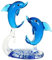 Delphin Ornament Glas Delfin Dekoration Delfin Figur Büro Schreibtisch Glas für Tischplatte Autos Cupcake Toppers Gaming Action Figuren Kristall Zylinder Glas Fisch Skulptur