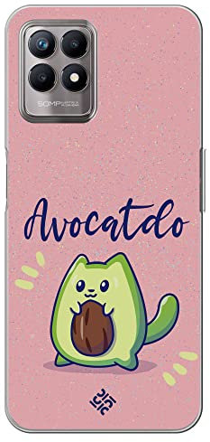 Movilshop Étui pour [ Realme 8i ] Dessin mignon [Avocatdo] en silicone souple transparent coque pour smartphone.