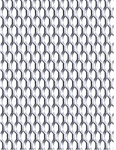 Silver Universal 40x13 Car Grill Mesh - Aluminum Alloy Automotive Grille Insert Bumper Rhombic Hole (5x8mm)