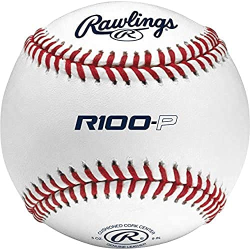 Rawlings R100-P Übungs-Basebälle, Collegiate, High School, Jugendliche, Optionen mit flachen/erhöhten Nähten