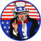 Mittelfinger Aufnäher zum annähen/aufbügeln Uncle Sam Aufbügler F*ck you Sticker bestickt | lustiger Patch Flagge USA Applikation für alle Stoffe | 75x75mm