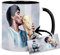 Maradona B Tasse Innen & Henkel Schwarz Keramikbecher Mug