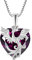 Starnny Damen Kette Silber 925 Phönix Anhänger Halskette 12mm 5A Cubic Zirkonia Februar Geburtsstein Amethyst Schmuck für Damen