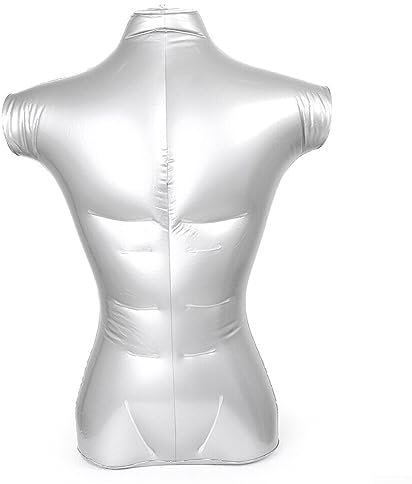 DAZZLEEX Aufblasbare Schaufensterpuppe, männliche Schaufensterpuppe, PVC, Höhe 72 cm Brust, Schaufensterpuppe Top Kleidung Kleidung Display Requisiten