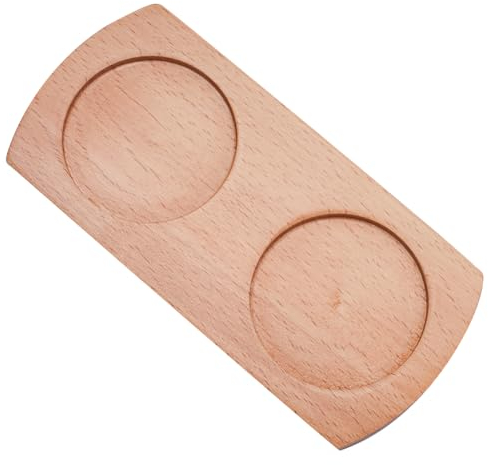 GORGECRAFT Vassoio in Legno per Macina Sale e Pepe Vassoio in Legno di Acacia Porta Macina Pepe Sale e Poggia Macinino per 2 macinino Accessori Portaoggetti da Cucina, Navajo Bianco