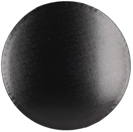 Jacobi Decor Cake Company Tortenplatte schwarz rund 350 x 10 mm | Cake Board rund | auch für dicke und mehrstöckige Torten | hochwertige Alukaschierung | 10mm dick, 1 Stück