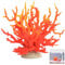 Ornement corallien, 6.7x2.6 '' récif corallien artificiel, faux ornement corail, sculpture de corail décorative, décoration des plantes marines pour aquariums, réservoirs de poisson (orange rouge)