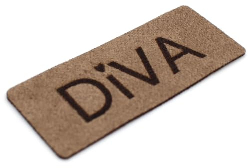 VmG-Store 10x Labels zum Aufnähen Stoff Etiketten aus Wildleder Optik Tags Textiletiketten für Kleidung und Applikation (DiVA (SetES17), 10er Set)
