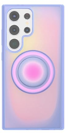 PopSockets-Hülle für Samsung Galaxy S24 Ultra, kompatibel mit MagSafe, inklusive magnetischem PopGrip-Handyhalter, Handyhülle für Galaxy S24 Ultra, Süßer PopSocket – Aura