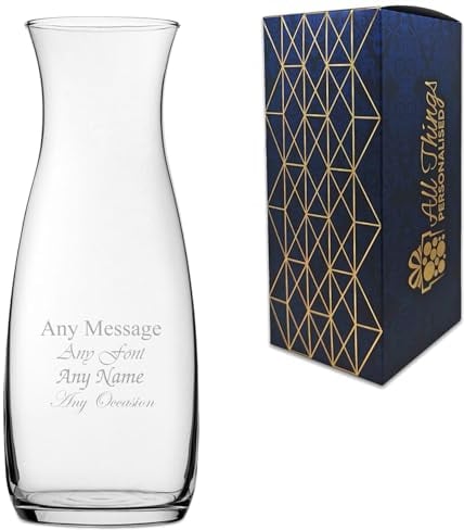 Personalised Engraved 25cm Amphora Vase, Customise with Any Message for Any Occasion, Choose from Variety of Fonts, Gift Box Included, Laser Engraved, Birthday Retirement Wedding Mothers Day