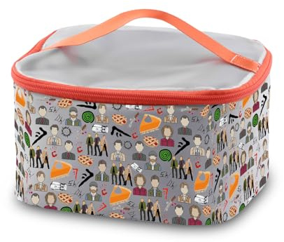 PXTIDY SP Natural Merch Kosmetiktasche, inspiriert von TV-Show, Winchester Brothers, grau, 9.4x6.8x4.7 inches, Kosmetiktasche
