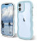 ORDA case for iPhone 12 case Cute, Wave Frame Curly Shape for iPhone 12 case Shockproof Hard PC Phone Cover for Women and Girls Compatible for iPhone 12/12 Pro 6.1 inchs Blue