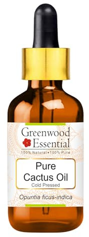 Greenwood Essential Pure Cactus Oil (Opuntia ficus-indica) with Glass Dropper Cold Pressed 50ml (1.69 oz)