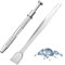 EIHI 2 pezzi Pinze per piercing per palline, pinzette per gioielli, strumento per raccogliere gioielli, strumento per raccogliere pietre preziose diamantate