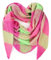 Gloop Damen Schal XXL Strick Dreieck Schal Halstuch Dreieckstuch kuschelig flauschig ohne Kratze an Haut 200×140 CM (Orangepinkgruen)