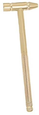 Laroal Martello Martello 6 in 1 Mini Martello di Rame Doppia Testa Piccolo Martello Martello di Rame Multifunzionale con Cacciavite Rimovibile Strumento per Riparazione di Gioielli e Orologi