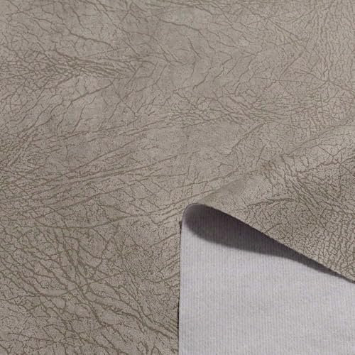 TOLKO Microfaser Polsterstoff Meterware | weicher reißfester Bezugsstoff ür Stuhl Sessel Sofa Bank Hocker Sitzauflage zum Polstern Beziehen Stoffe zum Nähen (Stein Beige)