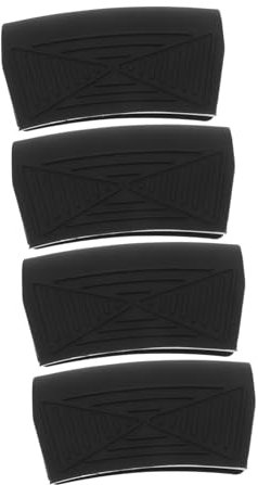 GRADENEVE Silicone Pan Handle Covers Non-Slip Heat Resistant Pot Grip Sleeves for Frying Pans and Cast Iron Skillets Black 4pcs Set Kitchen Cooking Accessories