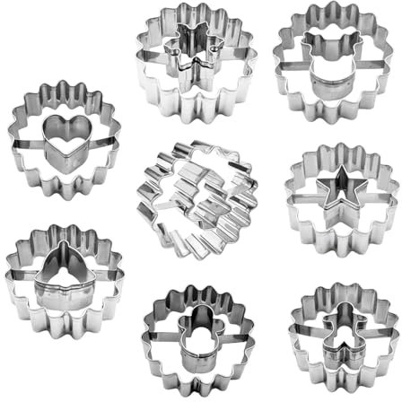 Stainless Steel Cookie Cutters, Cookie Cutter, Holiday Cookie Cutters, Gingerbread Man Cutter, Stainless Steel Christmas Cookie Cutters Set with Gingerbread Man and Heart Molds for Holiday Baking