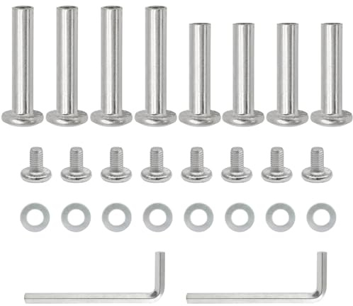 Qjaiune 8 viti per ruote da skate in linea, viti per cuscinetti da 6 mm OD per pattini a rotelle da 30 mm e 35 mm, viti di ricambio per pattini a rotelle, viti a bussola