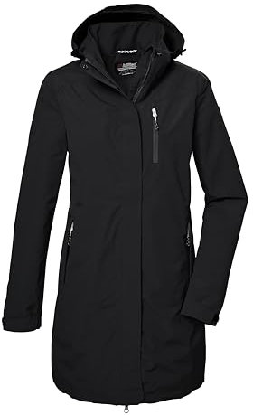 killtec Damen Funktionsparka/Parka mit abzippbarer Kapuze KOS 30 WMN PRK, schwarz, 42, 42918-000